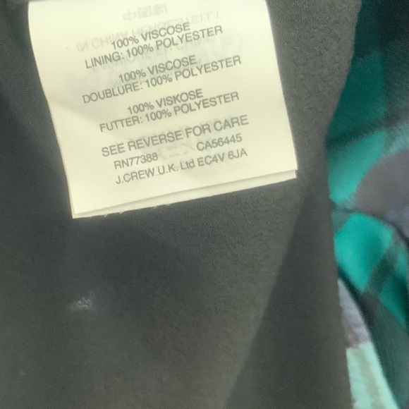 NWT J. Crew Jackal Tartan Plaid Dress Size 10P $168 - Picture 5 of 5